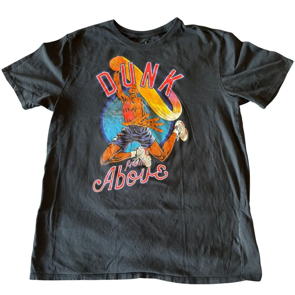 Jordan Dunk From Above Graphic T-Shirt Mens Large Black Jumpman Short Sleeve